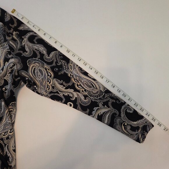 NWT - Croft & Barrow Classic Long Sleeve Paisley Print 100% Cotton Tee – Size 1X - Picture 5 of 11